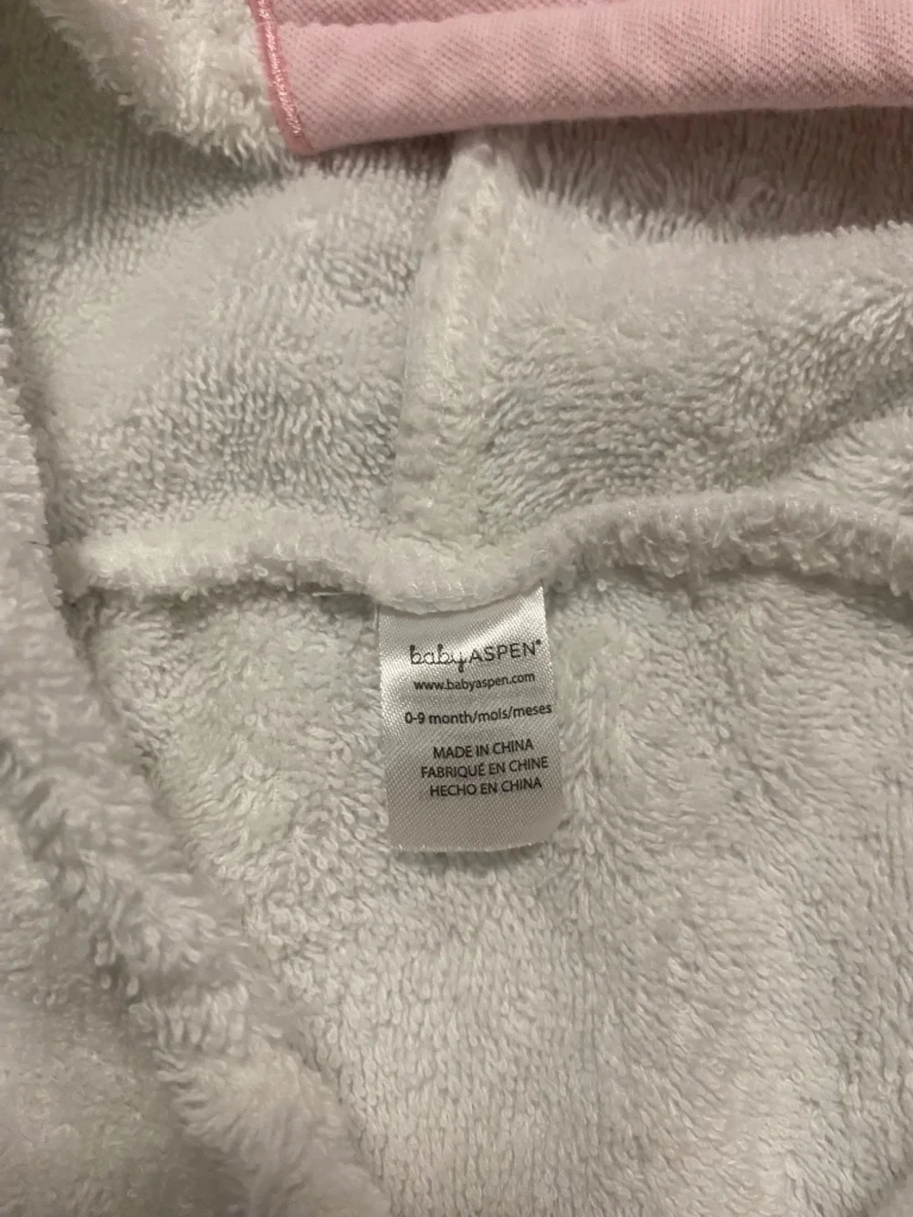 Baby Aspen Little Princess Tiara Hooded Spa Robe- 0-9 mo